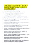 PSE WINDOW CLERK PRACTICE EXAM PAPER 2026 TESTED QUESTIONS WITH ACCURATE SOLUTIONS VERIFIED