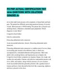 PSI FNP ACTUAL CERTIFICATION TEST 2026 QUESTIONS WITH SOLUTIONS GRADED A&plus;