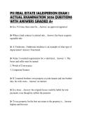 PSI REAL ESTATE SALESPERSON EXAM 1 ACTUAL EXAMINATION 2026 QUESTIONS WITH ANSWERS GRADED A&plus;