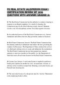 PSI REAL ESTATE SALESPERSON EXAM 1 CERTIFICATION REVIEW SET 2026 QUESTIONS WITH ANSWERS GRADED A&plus;