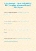 NUTR3000 Quiz 1 &lpar;Latest Update 2026 2027&rpar; Questions & Answers -Grade A- 100- Correct