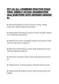 PSY 255 ALL COMBINED PRACTICE EXAM TRIAL WEEKLY ACTUAL EXAMINATION 2026 QUESTIONS WITH ANSWERS GRADED A&plus;