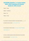 NUTR3000 Modules 1-4 &lpar;Latest Update 2026 2027&rpar; Questions & Answers -Grade A- 100- Correct