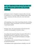 PSY 255 CERTIFICATION EVALUATION SET 2026 PRACTICE QUESTIONS SOLUTIONS VERIFIED