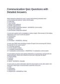 Communication Quiz Questions with Detailed Answers