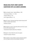 NR668 2026 STUDY SHEET MASTER QUESTIONS WITH ACCURATE ANSWERS