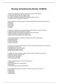Nursing Comprehensive Review &ndash; 50 MCQs Practice Test with Answers &lpar;PDF Study Guide&rpar;