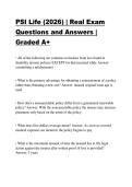 PSI Life &lpar;2026&rpar; &vert; Real Exam Questions and Answers &vert; Graded A&plus;