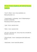 PSI Life &vert; Practice Questions with Verified Answers &vert; Graded A