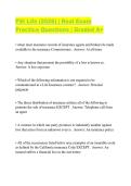 PSI Life &lpar;2026&rpar; &vert; Real Exam Practice Questions &vert; Graded A&plus;