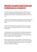 PSI Life &vert; Complete Study Guide with Verified Answers &vert; Graded A&plus;