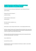 Health Promotion and Illness Prevention Exam Practice Questions Accurately Solved