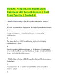 PSI Life&comma; Accident&comma; and Health Exam Questions with Correct Answers &vert; Real Exam Practice &vert; Graded A&plus;
