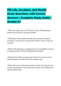 PSI Life&comma; Accident&comma; and Health Exam Questions with Correct Answers &vert; Complete Study Guide &vert; Graded A&plus;