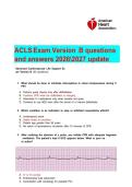 ACLS Exam Version B 2026&colon; 50 Practice Questions & Answers &lpar;American Heart Association&rpar;