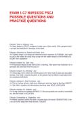 EXAM 1 C7 NUR1023C FSCJ POSSIBLE QUESTIONS AND PRACTICE QUESTIONS