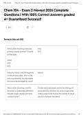 Chem 104 - Exam 2 Newest 2026 Complete Questions &vert; With 100&percnt; Correct Answers graded A&plus; Guaranteed Success&excl;&excl;