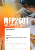 MFP2601 Assignment 2   Due March 2026  - Distinction Guaranteed