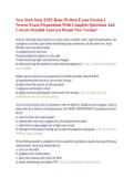 New York State EMT Basic Written Exam Version 1 Newest Exam Preparation With Complete Questions And Correct Detailed Answers&vert; Brand New Version&excl;