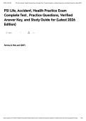 PSI Life&comma; Accident&comma; Health Practice Exam Complete Test &comma; Practice Questions&comma; Verified Answer Key&comma; and Study Guide for &lpar;Latest 2026 Edition&rpar;