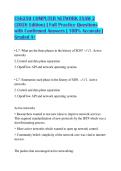 CS6250 COMPUTER NETWORK EXAM 2 &lpar;2026 Edition&rpar; &vert; Full Practice Questions with Confirmed Answers &vert; 100&percnt; Accurate &vert; Graded A&plus;