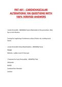 PAT 401 - CARDIOVASCULAR ALTERATIONS 106 QUESTIONS WITH 100&percnt; VERIFIED ANSWERS