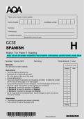 AQA GCSE Spanish Paper 3 &ndash; Reading Higher Tier Exam Questions &lpar;June 2025&rpar;