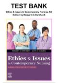  Test Bank for Ethics & Issues In Contemporary Nursing&comma; 1st Edition by Margaret A Burkhardt&comma; 9780323697330&comma; Covering Chapters 1-20 &vert; Includes Rationales  