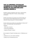 PSYC 435 ABNORMAL PSYCHOLOGY ATHABASCA ALL IN ONE CERTIFICATION REVIEW SET 2026 QUESTIONS WITH ANSWERS GRADED A&plus;