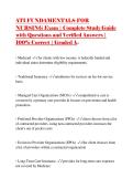 ATI FUNDAMENTALS FOR NURSING Exam &vert; Complete Study Guide with Questions and Verified Answers &vert; 100&percnt; Correct &vert; Graded A&plus;