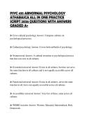 PSYC 435 ABNORMAL PSYCHOLOGY ATHABASCA ALL IN ONE PRACTICE SCRIPT 2026 QUESTIONS WITH ANSWERS GRADED A&plus;