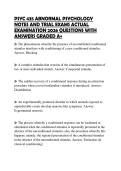 PSYC 435 ABNORMAL PSYCHOLOGY NOTES AND TRIAL EXAMS ACTUAL EXAMINATION 2026 QUESTIONS WITH ANSWERS GRADED A&plus;