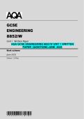 AQA GCSE Engineering 8852&sol;W Unit 1 &ndash; Written Paper Exam Questions &lpar;June 2025&rpar;