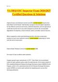 VA DEQ ESC Inspector Exam 20262027  Certified Questions & Solutions   