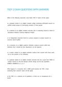 TSCP 2 EXAM QUESTIONS WITH ANSWERS