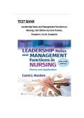 Test Bank for Leadership Roles and Management Functions in Nursing&comma; 11th Edition by Carol J&period; Huston &ndash; Complete Questions & Answers Study Guide &vert; 2026 Updated
