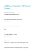 AS350 exam 4 Questions With Correct Answers&period;