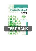 Test Bank for Contemporary Practical&sol;Vocational Nursing&comma; 9th Edition by Corinne Kurzen & Anna LaVon &ndash; Complete Questions & Answers Study Guide &vert; 2026 Updated