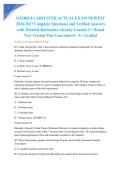 GEORGIA ADJUSTER ACTUAL EXAM NEWEST 2026&sol;2027 Complete Questions and Verified Answers with Detailed Rationales Already Graded A&plus; Brand New Version Pass Guaranteed - A&plus; Graded