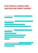 PC707-MODULE 4-CARDIAC EXAM QUESTIONS AND CORRECT ANSWERS
