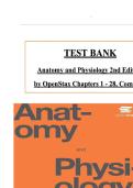 Test Bank for Anatomy and Physiology&comma; 2nd Edition by OpenStax &vert; All 28 Chapters &vert; Verified Questions & Answers &vert; ISBN&colon; 9781711494067 &vert; Updated 2025
