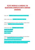 PC707-MODULE 4-CARDIAC 156 QUESTIONS COMPLETE WITH VERIFIED ANSWERS