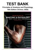 Test Bank - Principles of Anatomy and Physiology&comma; 16th Edition &lpar;Tortora&comma; 2020&rpar; Chapter 1-29 &vert; All Chapters