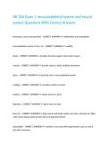 NR 304 Exam 1 musculoskeletal system and neural system Questions With Correct Answers 
