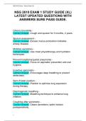 NSG 2610 EXAM 1 STUDY GUIDE &lpar;XL&rpar; LATEST UPDATED QUESTIONS WITH ANSWERS SURE PASS GUIDE&period;