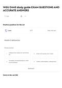 WGU D440 study guide EXAM QUESTIONS AND ACCURATE ANSWERS