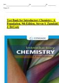 Introductory Chemistry&colon; A Foundation &lpar;Zumdahl & DeCoste&comma; 9th Edition&rpar; &ndash; Test Bank &vert; Complete Practice Questions and Answers