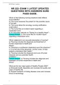 NR222- EXAM 1 ATEST UPDATED QUESTIONS WITH ANSWERS SURE PASS GUIDE&period;