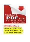 EMERGENCY MEDICAL RESPONSE EXAM 2026 WITH 100&percnt; ACCURATE ANSWERS