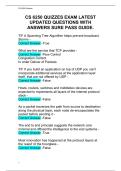 CS 6250 QUIZZES EXAM LATEST UPDATED QUESTIONS WITH ANSWERS SURE PASS GUIDE&period;